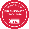 ISO/IEC 27001-2024 Zertifizierungssiegel - TÜV"