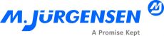 Blauer Schriftzug M Jürgensen a promise Kept.