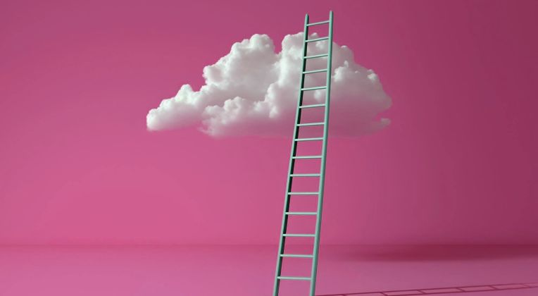 cloud with ladder.