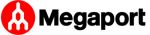 Rot-schwarzes Partnerlogo von Megaport mit einem Symbol, ähnlich einer Rakete.