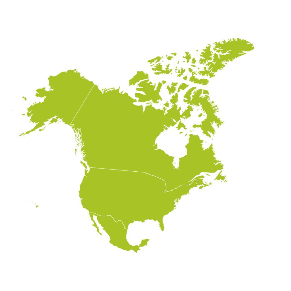 Länderumrisse von Nord- und Mittelamerikanischen Staaten