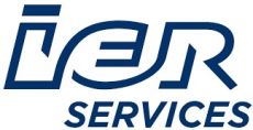 Blue lettering IER Services