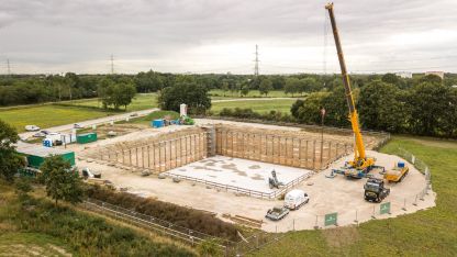 AKQUINET's neuestes Rechenzentrum im Bau - Rechenzentrum Victoria Park Hamburg-Rahlstedt.