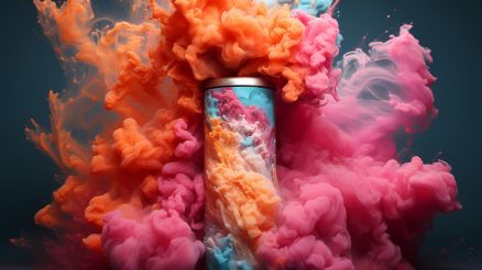 Farbiges Bild mit einer sehr farbigen Wolke. Stimmungsbild.