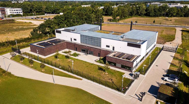 Seitenansicht des AKQUINET Rechenzentrums Victoria Park