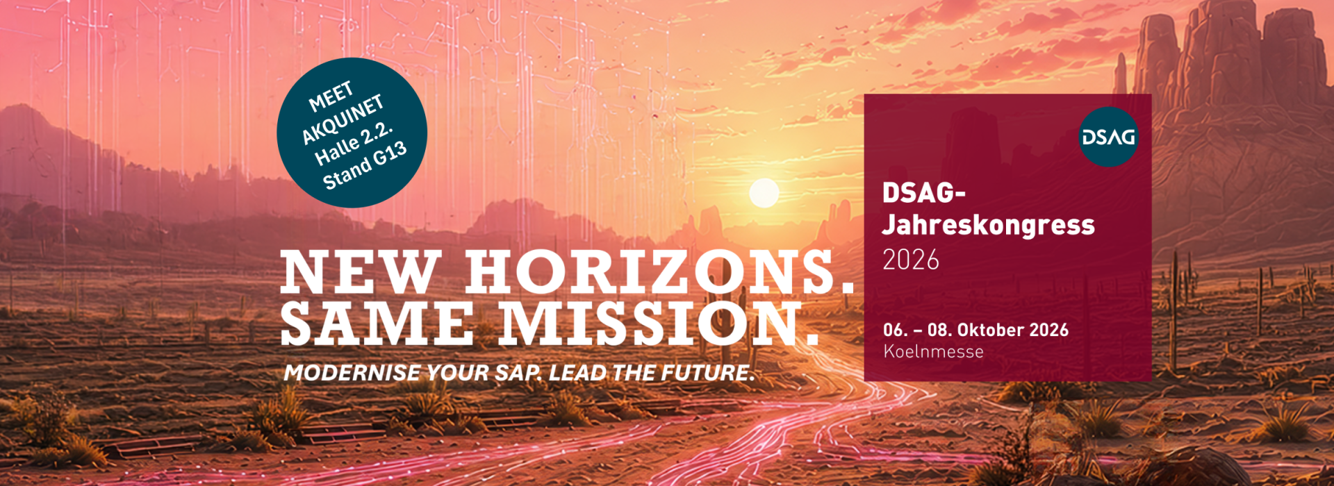 Kampagnenmotiv Wilder Westen mit dem Claim - NEW Horizons. SAME MISSION.