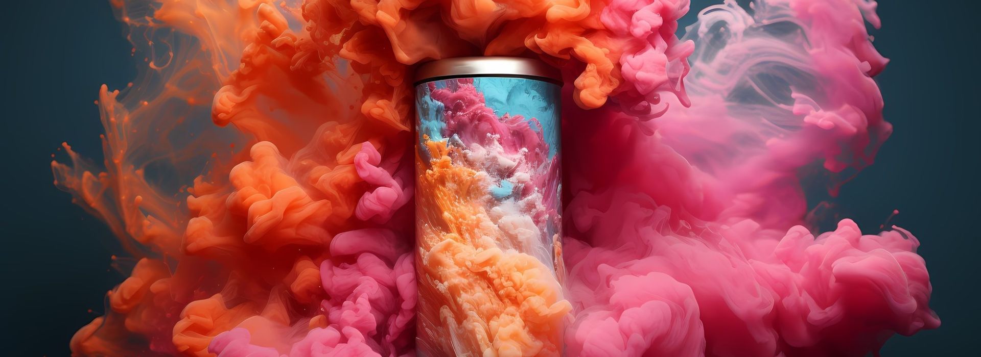 Farbiges Bild mit einer sehr farbigen Wolke. Stimmungsbild.