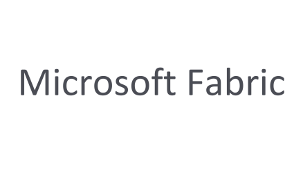 dunkel-grauer Schriftzug: "Microsoft Fabric"
