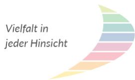 Grafik buntes AKQUINET Segel mit Schriftzug: Vielfalt in jeder Hinsicht