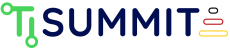 Logo mit blauer Schrift und grünem Icon