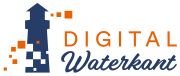 Orange-blaues Partnerlogo von Digital Waterkant mit Leuchtturm