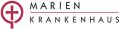 schwarz rotes Logo des Marien krankenhaus Hamburg mit rotem Kreis und Kreuz