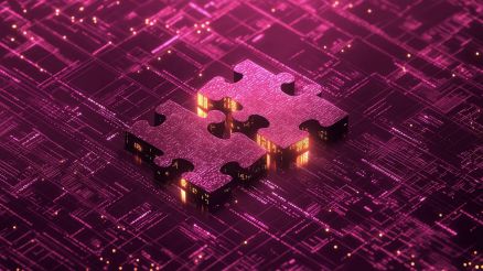 Funky Puzzle in magenta