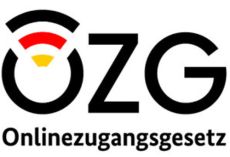 Schwarzere Schriftzug OZG und Onlinezugangsgesetz