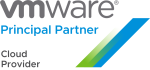 Tri-color partner logo: blue-black-green - VMware Principal Partner Cloud Provider