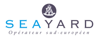 Logo von Seayard. Der Slogan lautet Opérateur sud-euroéen.