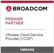 Logo of Broadcom Premier Partner VMware Cloud Service Provider (VCSP)