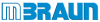 Blue logo lettering M BRAUN