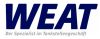 Blue letters WEAT with grey lettering The specialist in the petrol station business