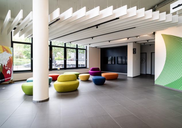 Sitting area in the foyer of the new AKQUINET house.