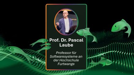 Bild von Pascal Laube, ein Professor für Softwaresysteme an der Hochschule Furtwange. Einzelne Fische schwimmen ziellos umher.