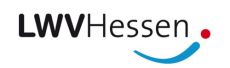 Schwarzer Schriftzug LWV Hessen mit blau-rotem Icon.