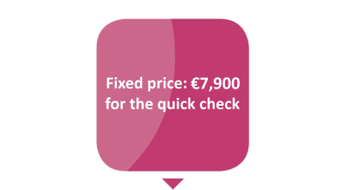Fixed price of 7,900 euros for the master data quality quickcheck