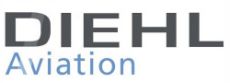 Grauer und hellblauer Schriftzug DIEHL Aviation.