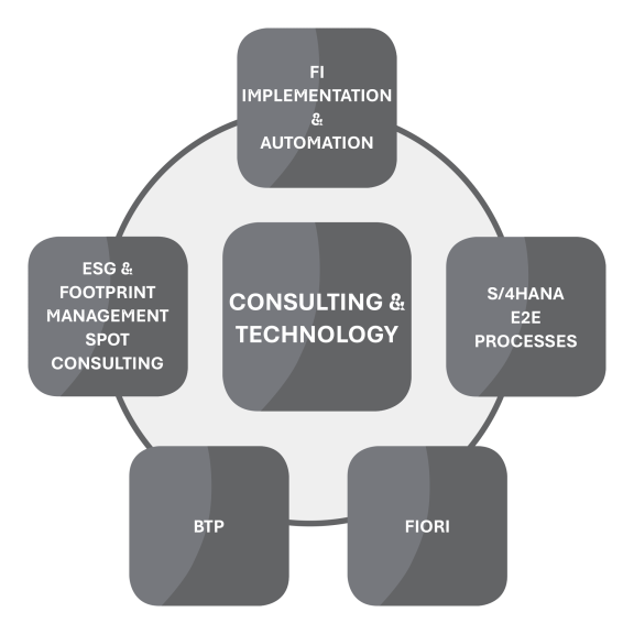 SAP-Beratungsservices für Technologien wie BTP, FIORI, ESG-Management und End-to-End-SAP-Prozesse