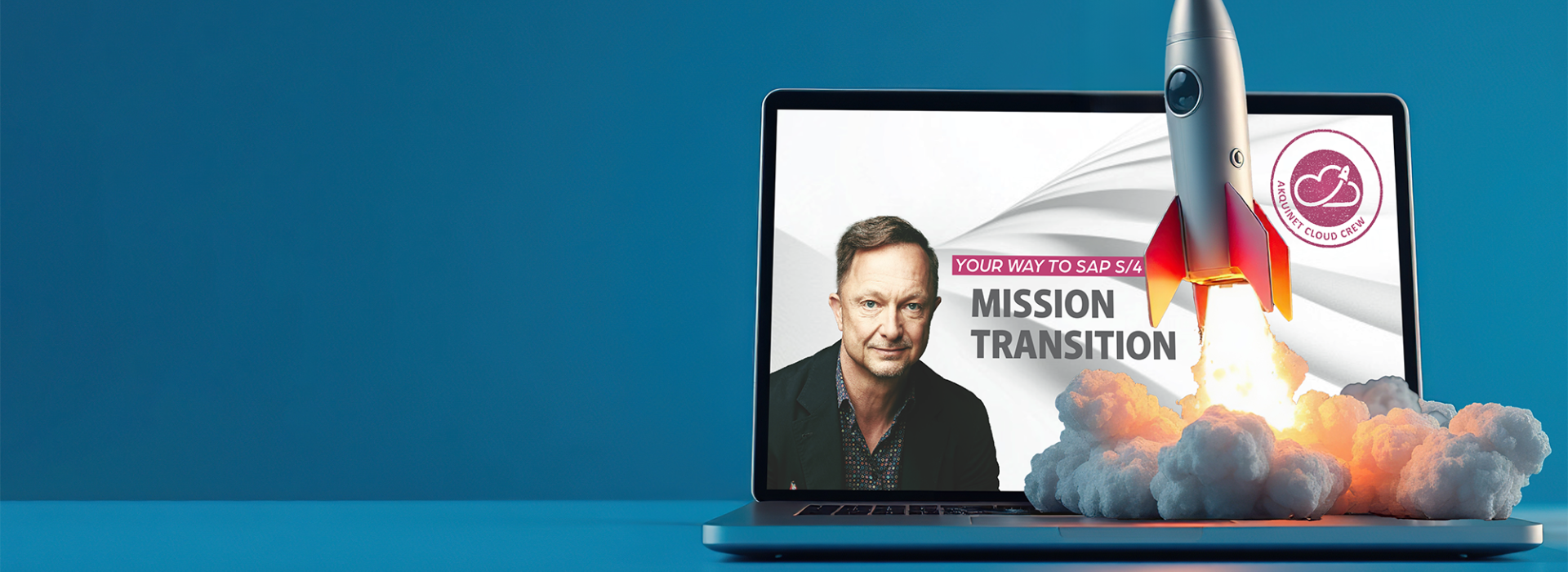 SAP campaign MISSION TRANSITION by AKQUINET – SAP knowledge in 5 minutes.