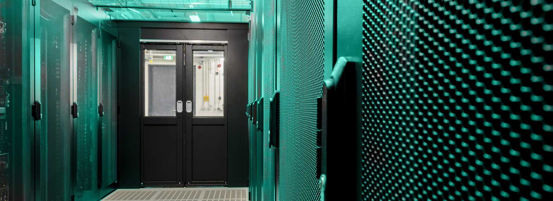 Server cabinets in AKQUINET's data center