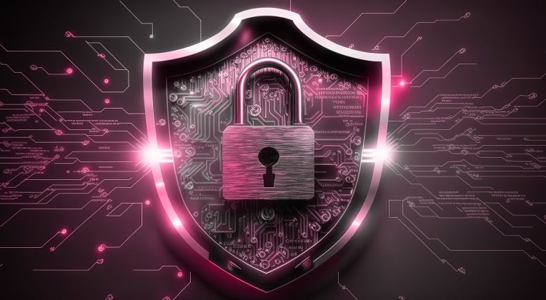 Angezeigt wird ein Schloss in einem Sicherheitssymbol.