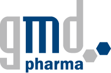 Grau-blaues Logo gmd pharma.